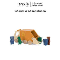 Xe đồ chơi Trixie gỗ cao cấp, xe rác đồ chơi 5 phụ kiện dễ thương giúp bé phát triển trí tuệ và kỹ năng