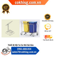 Xe dọn vệ sinh bệnh viện inox 304 CKSG - 9603