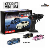 Xe Drift Mini Điều Khiển Từ Xa 1/64 Tinh chỉnh Góc lái Pin Sạc Điều Tốc Xoay 4 Bánh 4wd Không Trùng Sóng - VNITOYS