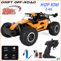 Xe đua điều khiển từ xa địa hình tốc độ cao 20 Km/h hợp kim đèn pha giảm xóc lốp cao su
