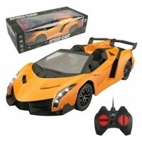 Xe đua điều khiển từ xa tốc độ cao Bugati Lamboghini 1/18 có âm thanh đèn led. Bộ quà tặngcho bé trai