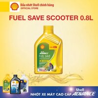 [Xe ga 0.8L] Dầu nhớt 4T Shell Advance FUEL SAVE Scooter tiết kiệm xăng 10W30 SN 0.8L