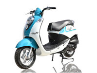Xe Ga SYM Elite 50cc xanh trắng (Màu bóng)