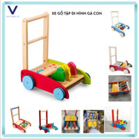 XE GÀ TẬP ĐI - XE TẬP ĐI GỖ HÌNH CON GÀ CHO BÉ- XE ĐẨY THÔNG MINH GIÁ RẺ