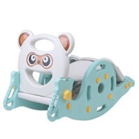 Xe Gấu Bập Bênh 3 IN 1, Xe Bập Bênh, Cầu Trượt, Cột Bóng Rổ. Đồ Chơi Thông Minh Cho Bé