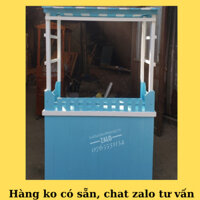 Xe Gỗ Bán Cafe Giá Rẻ Màu Xanh Tại Cần Thơ