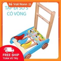 Xe gỗ tập đi cho bé Song son ( xe có vòng)