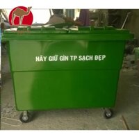 XE GOM RÁC NHỰA HDPE 660 LÍT SẢN XUẤT TẠI XƯỞNG THIẾT BỊ VỆ SINH MÔI TRƯỜNG MSP: THP660