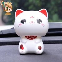 Xe hơi bobble đầu đồ chơi nhảy múa mèo búp bê ô tô đồ trang trí bàn làm việc, độc đáo và sáng tạo tượng động vật trang trí văn phòng