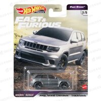 Xe Hot Wheels Jeep Grand Cherokee Trackhawk bánh cao su Premium Fast & Furious Real Riders xe mô hình đồ chơi tỷ lệ 1:64