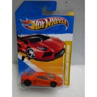 xe Hot Wheels Lamborghini Aventador màu cam 1st , hàng hiếm