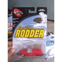 xe Hotwheels 100% 1963 Ford Thunderbird mui trần màu đỏ , hàng hiếm