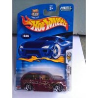 Xe Hotwheels Boom Box màu nâu tem lửa đen