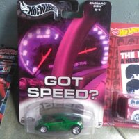 xe Hotwheels Real Riders Cadillac Cien xanh lá , hàng hiếm