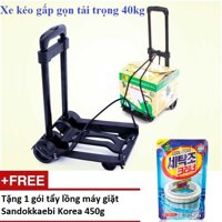 Xe kéo hàng gấp gọn tải trọng 40kg + Tặng 1 gói tẩy lồng máy giặt Hàn Quốc 450g SV827