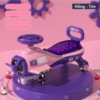 Xe lắc cho bé có đèn nhạc 2in1, xe chòi chân trẻ em mô hình MÁY BAY cao cấp