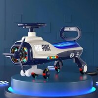 Xe lắc cho bé có đèn nhạc 2in1, xe chòi chân trẻ em mô hình MÁY BAY cao cấp