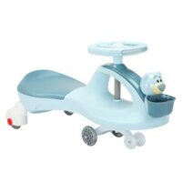 Xe lắc con gấu có nhạc đèn và giỏ đựng 908 C406 (Xanh dương)