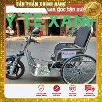 Xe lắc điện 3 bánh Y TẾ XANH - cho người già & khuyết tật.
