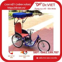 Xe lắc tay inox có mai che Kiến Tường