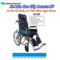 Xe Lăn Cao Cấp Lucass X7 Có Bô Vệ Sinh Có Thể Nằm Ngả Được