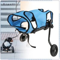Xe lăn cho chó cho chân sau Xe lăn cho chó Xe đẩy người khuyết tật Chân cản Đi bộ bằng kim loại có thể điều chỉnh cho thú cưng khuyết tật (Xanh dương)