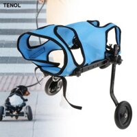 Xe lăn cho chó cho chân sau Xe lăn cho chó Xe đẩy người khuyết tật Chân cản Đi bộ bằng kim loại có thể điều chỉnh cho thú cưng khuyết tật (Xanh dương)
