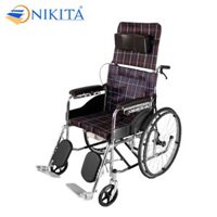 Xe lăn cho người già có bô vệ sinh ngồi và nằm NIKITA N213-1