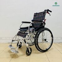 Xe Lăn Cho Người Già LUCASS X63A - Xe Lăn Tiêu Chuẩn Chất Liệu Hợp Kim Nhôm Có Phanh, Có Thể Gập Gọn