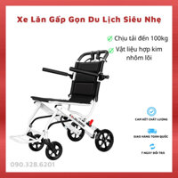 Xe Lăn Cho Người Già Siêu Nhẹ 6.8kg Gấp Gọn, Xe Lăn Du Lịch Xếp Gọn Đa Năng