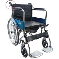 Xe lăn có bô vệ sinh Luca – Xe lăn cho người già, gấp gọn phần để chân, có thắng trước an toàn
