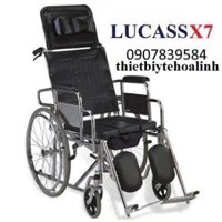 Xe lăn đa năng Lucass X7 có bô vệ sinh, ngã nằm, chống lật SHIP NHANH 30P