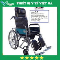 Xe Lăn Đa Năng Lucass X7 - Có bô vệ sinh + ngả nằm cao cấp