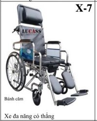 Xe lăn đa năng Lucass X7  (X7A) có bô, ngả và tay phanh