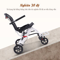 Xe lăn di động,Xe đẩy người già nhẹ gấp đơn giản,Xe lăn du lịch siêu nhẹ