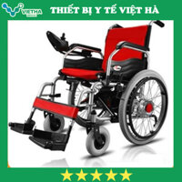 Xe lăn điện Akiko A 95 hai bộ đệm xanh và đỏ