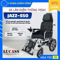 Xe Lăn Điện CAO CẤP Có Thể Ngã Nằm Lucass JAZZ-S50 | Hạ Chân & Lưng Bằng Remote Tiện Lợi