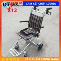 Xe Lăn Du Lịch Siêu Nhẹ Hợp Kim Nhôm X12, gấp xách gọn, TẢI 70kg.- cầm máy bay được