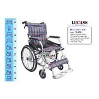 Xe lăn du lịch siêu nhẹ khung nhôm Lucass X63L