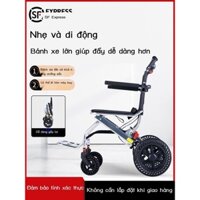 Xe lăn hợp kim nhôm di động xe lăn du lịch siêu nhẹ gấp gọn nhẹ xe đẩy đơn giản dành cho người già