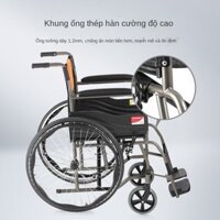Xe Lăn Lặn Dành Cho Người Già Có Thể Gập Lại, Xe Tay Cầm Di Động Nhẹ, Xe Lăn Dành Cho Người Khuyết Tật, Xe Lăn Bằng Tay