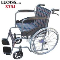 Xe lăn Lucass hợp kim nhôm X75J - Hãng sản xuất: Lucass USA, công nghệ Mỹ, sản xuất tại Trung Quốc.