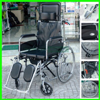 Xe lăn LUCASS X7 cho người già,xe lăn đa năng có bô,có thể ngả thành giường, gập gọn