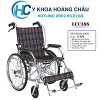 Xe Lăn Tay Du Lịch Khung Nhôm Siêu Nhẹ, Có Thắng Lucass X-63  X63, X63L, X63A  Tiêu Chuẩn Mỹ