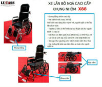 Xe lăn tay hợp kim nhôm siêu nhẹ Lucass X88