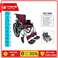 Xe lăn thể thao Lucass X-39B (X39B) bánh mâm, đệm ngồi siêu êm, có gác chân tháo rời