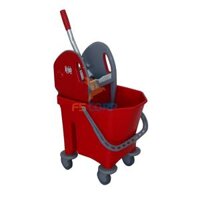 Xe lau nhà 25L Kleanway Ecomix có giỏ vắt màu đỏ KWMB1000R