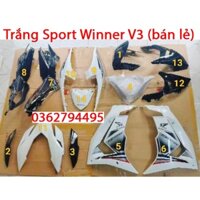 [Xé lẻ] Dàn áo Winner X V3 2022 màu Trắng Sport