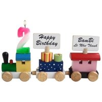 Xe lửa đèn cầy | đồ chơi gỗ cho bé