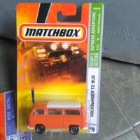 xe MATCHBOX Volkswagen T2 Bus Màu cam mui trắng